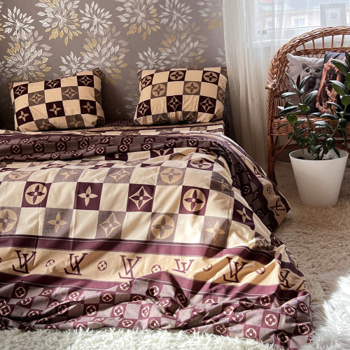 Комплект Бязь Gold Lux – Луї Вітон шахи