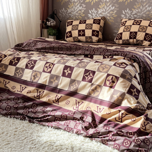 Комплект Бязь Gold Lux – Луї Вітон шахи