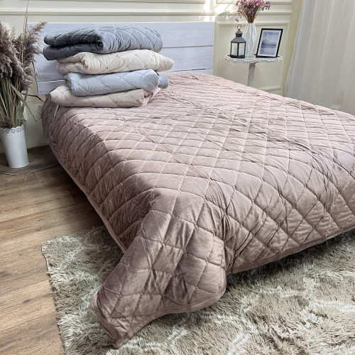 Велюрове покривало 220/240 Гермес Кава з молоком