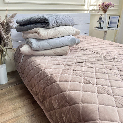 Велюрове покривало 220/240 Гермес Кава з молоком