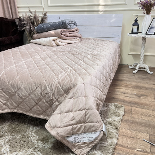 Велюрове покривало 220/240 Гермес Пшеничний