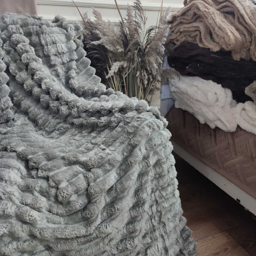 Покривало-плед шарпей 200/230 5см (в сумці) - Камінь