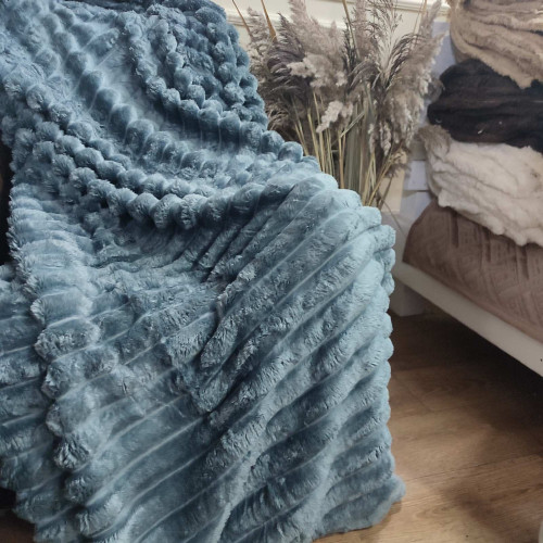 Покривало-плед шарпей 200/230 5см (в сумці) - Морська хвиля