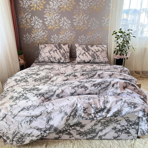 Комплект Бязь Gold Lux – Білий мармур