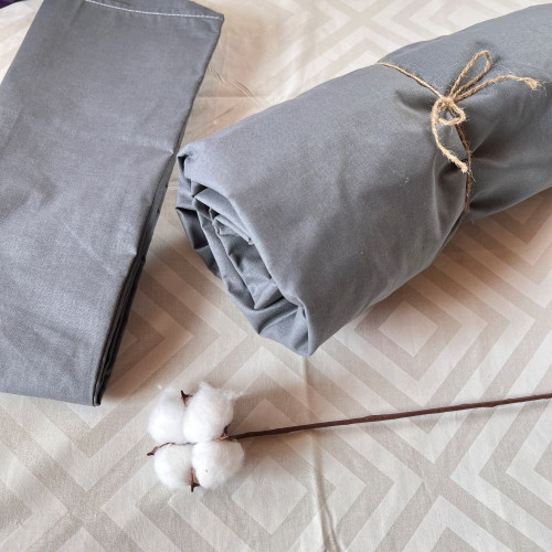 Простирадло на резинці Сірий