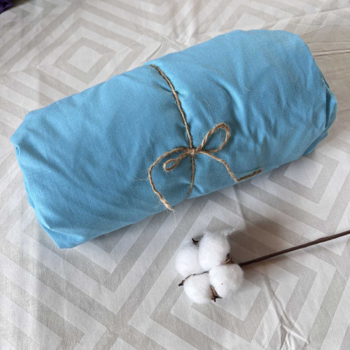 Простирадло на резинці Лазуровий