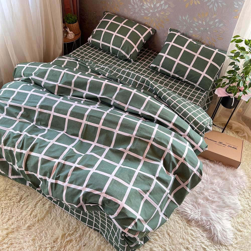 Комплект Бязь Gold Lux – Зелена клітинка