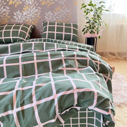 Комплект Бязь Gold Lux – Зелена клітинка