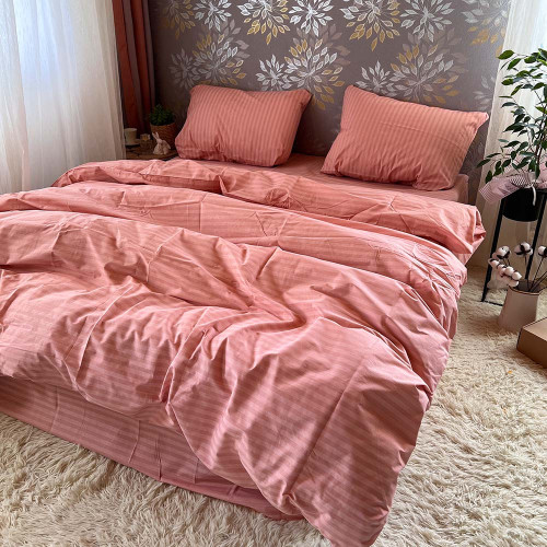 Комплект Бязь Gold Lux – Персикова смужка