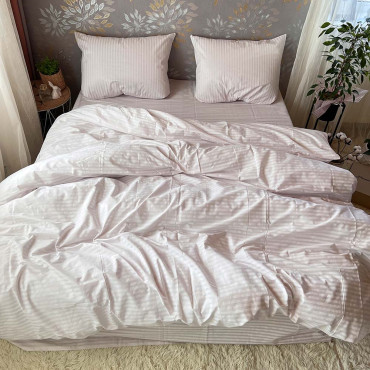 Комплект Бязь Gold Lux – Біла смужка