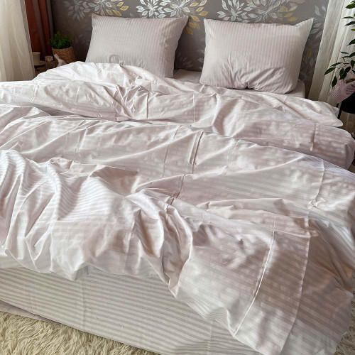 Комплект Бязь Gold Lux – Біла смужка