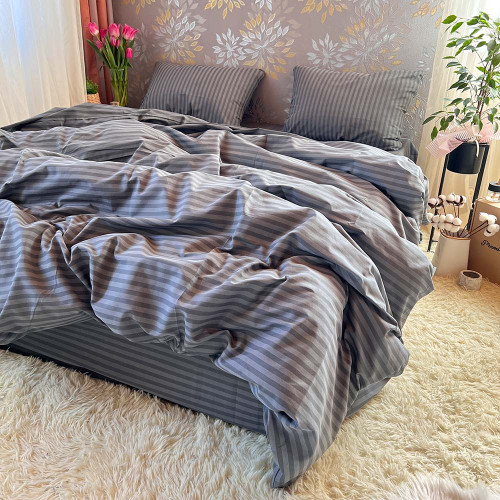 Комплект Бязь Gold Lux – Сіра смужка