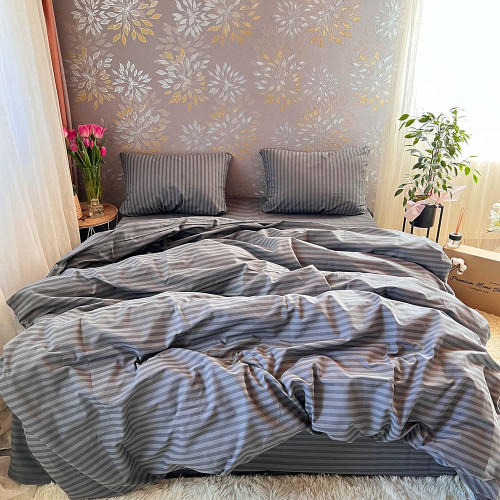 Комплект Бязь Gold Lux – Сіра смужка