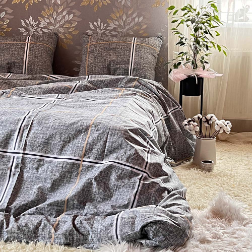 Комплект Бязь Gold Lux – Золота клітинка