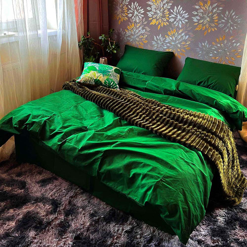 Комплект Бязь Gold Lux – Зелений ізумруд