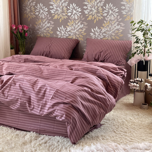 Комплект Бязь Gold Lux – Сливова смужка