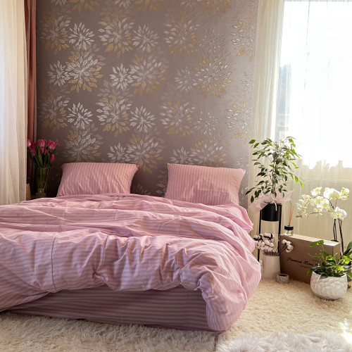 Комплект Бязь Gold Lux – Пудрова смужка