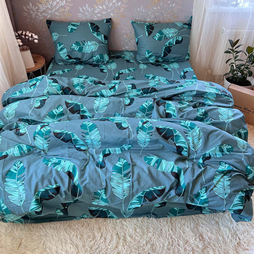 Комплект Бязь Gold Lux – Монстера зелена