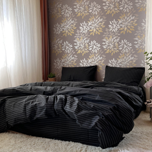 Комплект Бязь Gold Lux – Чорна смужка