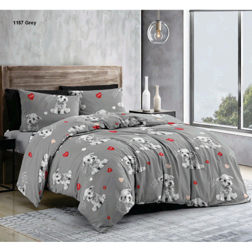 Комплект Бязь Gold Lux – Пудель сірий