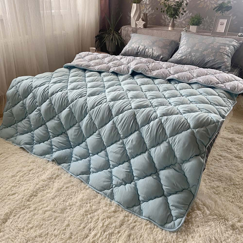 Ковдра мікрофібра холофайбер 500грм/м2 бірюзова