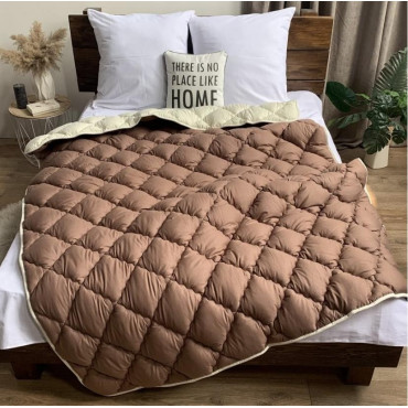 Ковдра мікрофібра холофайбер 500грм/м2 коричнева