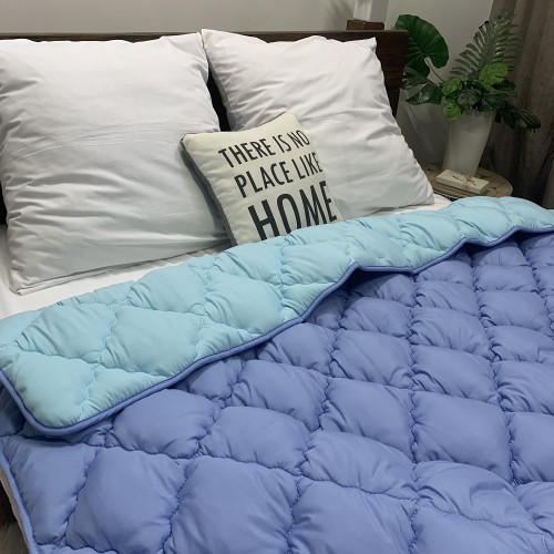 Ковдра мікрофібра холофайбер 500грм/м2 синя