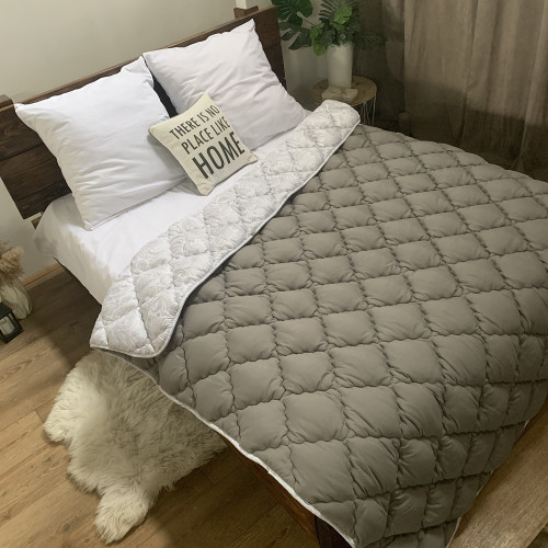 Ковдра мікрофібра холофайбер 500грм/м2 сіра