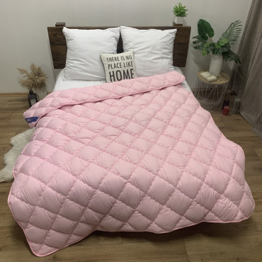 Ковдра мікрофібра холофайбер 500грм/м2 рожева