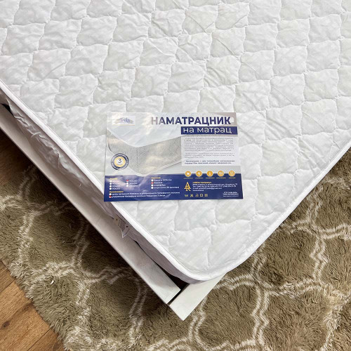 Наматрацник з юбкою тканина голд наповнювач холофайбер 