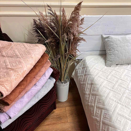 Велюрове покривало 220/240 Hermes капучіно