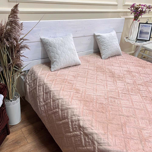 Велюрове покривало 220/240 Hermes пшеничний