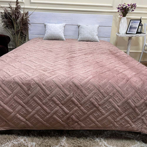 Велюрове покривало 220/240 Hermes капучіно