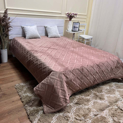 Велюрове покривало 220/240 Hermes капучіно