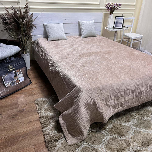 Велюрове покривало 220/240 плетіння пшеничний