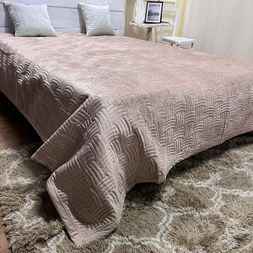 Велюрове покривало 220/240 плетіння пшеничний