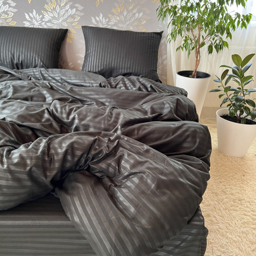 Полісатин Страйп Чорний