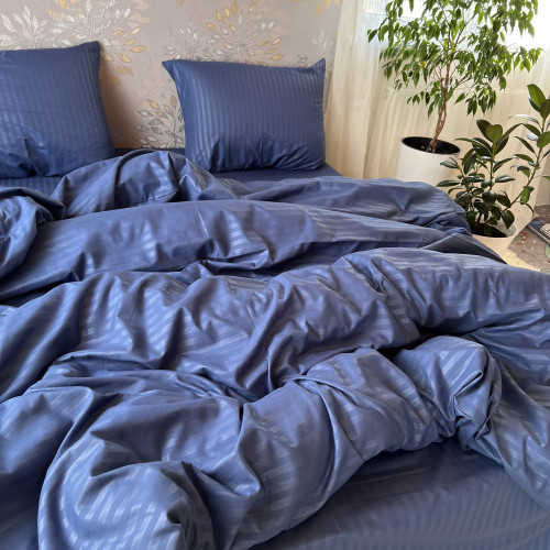 Полісатин Страйп Синій