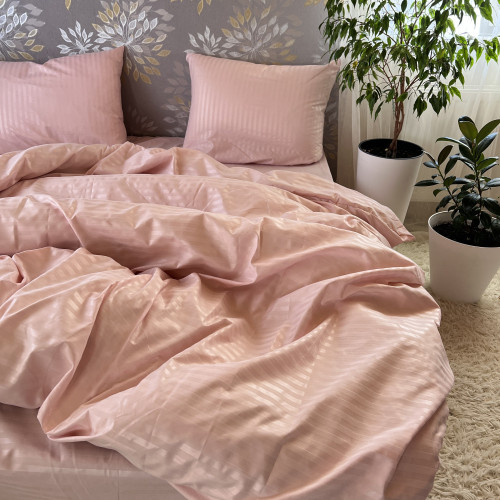 Полісатин Страйп Рожева Пудра