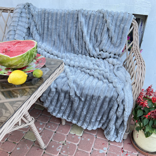 Покривало-плед шарпей 200/230  5см сірий