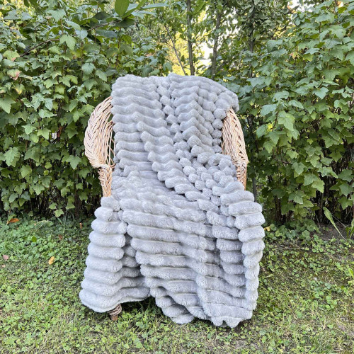 Покривало-плед шарпей 200/230  5см сірий